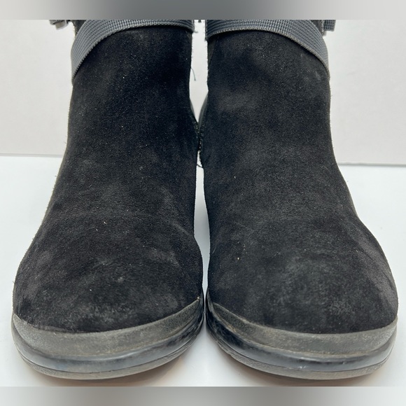 KEEN Morrison Mid Boot Suede Black Zip Belted Comfort Ankle Boots Women's Size 8 - Picture 8 of 16